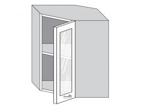 1.60.3у Шкаф настенный (h=720) угловой на 600мм со стекл. дверцей в Чайковском - chajkovskij.магазин96.com | фото
