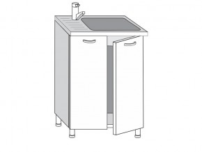 2.60.2мн Шкаф-стол на 600мм под накладную мойку с 2-мя дверцами в Чайковском - chajkovskij.магазин96.com | фото