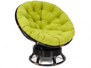 Кресло-качалка Papasan w 23/01 B с подушкой Antique brown, флок Олива в Чайковском - chajkovskij.магазин96.com | фото