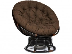 Кресло-качалка Papasan w 23/01 B с подушкой Antique brown, ткань Коричневый в Чайковском - chajkovskij.магазин96.com | фото