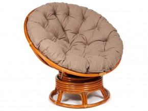 Кресло-качалка Papasan w 23/01 B с подушкой Cognac, экошерсть Коричневый в Чайковском - chajkovskij.магазин96.com | фото