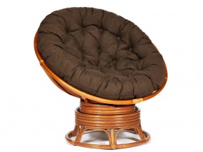 Кресло-качалка Papasan w 23/01 B с подушкой Cognac, ткань Коричневый в Чайковском - chajkovskij.магазин96.com | фото