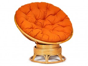 Кресло-качалка Papasan w 23/01 B с подушкой Honey, ткань Оранжевый в Чайковском - chajkovskij.магазин96.com | фото