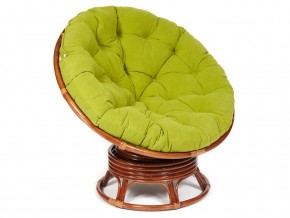 Кресло-качалка Papasan w 23/01 B с подушкой Pecan, флок Олива в Чайковском - chajkovskij.магазин96.com | фото