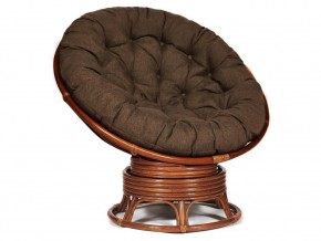 Кресло-качалка Papasan w 23/01 B с подушкой Pecan, ткань Коричневый в Чайковском - chajkovskij.магазин96.com | фото