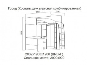 Кровать двухъярусная комбинированная в Чайковском - chajkovskij.магазин96.com | фото