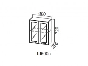 Ш600с/720 Шкаф навесной 600/720 (со стеклом) в Чайковском - chajkovskij.магазин96.com | фото