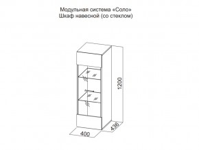 Шкаф навесной (со стеклом) в Чайковском - chajkovskij.магазин96.com | фото