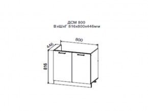 Шкаф нижний ДСМ800 под мойку в Чайковском - chajkovskij.магазин96.com | фото